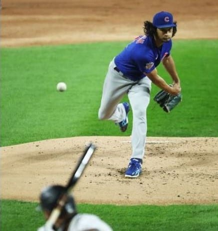 Yu Darvish of the Chicago Cubs Pitches Against the Chicago White Sox on Sept. 25, 2020 (Photo: John J. Kim/Chicago Tribune)