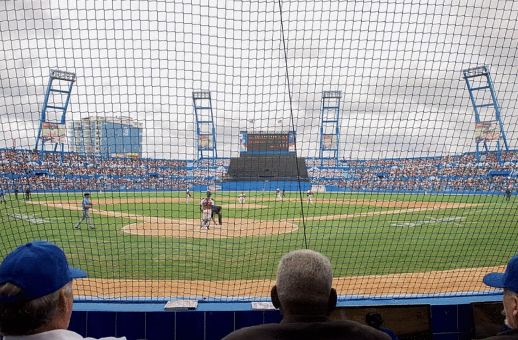 Estadio Latinoamericano, located in Cuba, is one of the biggest stadiums in the world, seating 55,000 fans. It's recently been updated, and in a display of international friendship, it hosted a game between the Tampa Bay Rays and Cuban All-Stars in 2016. Photo taken from Wikimedia Commons 