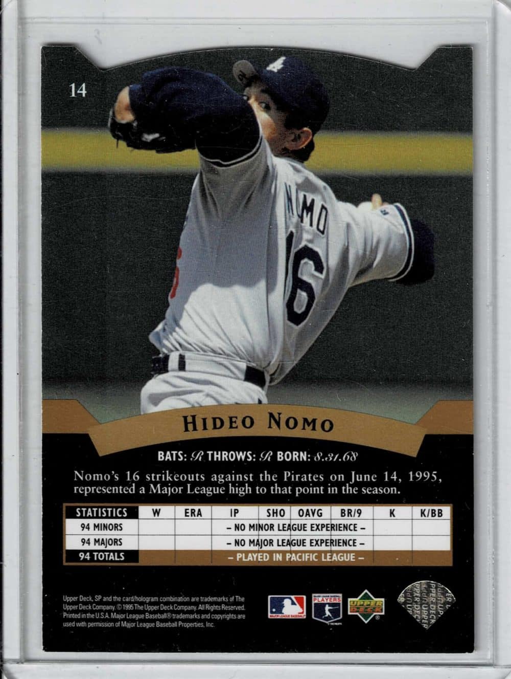 Hideo Nomo 1995 UD SP Premier Prospects Rookie Card - JapanBall