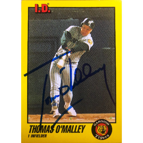 Tom O'Malley Signed Hanshin Tigers Card (1993 TOMY I.D.)