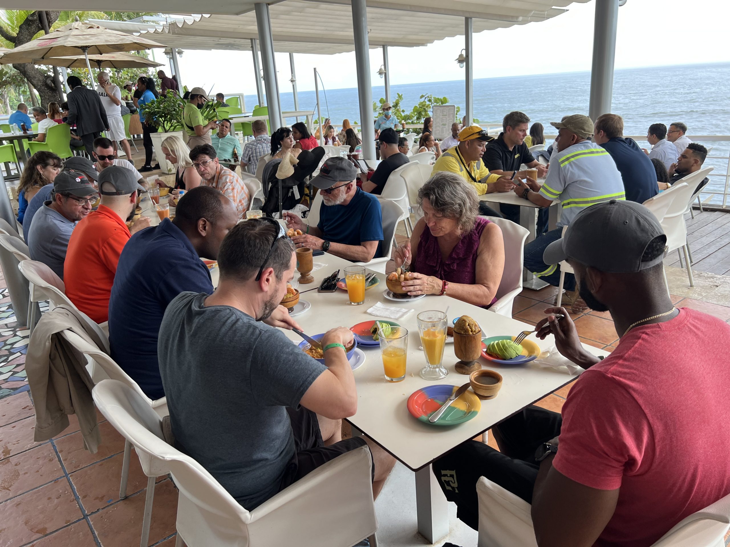 Group lunch at Adrian Tropical in Santo Domingo.